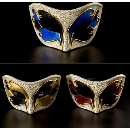 Men Women Masquerade Mask Vintage Venetian Checkered Musical Dance Party Mardi Gras Halloween Accessaries Crack Half Face Mask