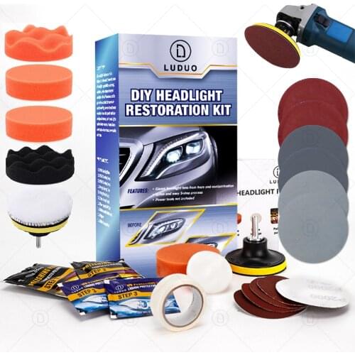 DIY Headlight Restoration Polishing Kits Headlamp Clean Paste Systems Car Care Wash Head Lamps Brightener Refurbish Repair