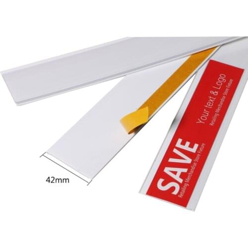Stick on c Channel Insert Strip Flat u Clip Self Adhesive Wood Metal & Plastic Shelf Upc Label Holder