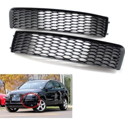 Pair for AUDI Q7 S-Line 2010-2015 Left Right Bumper Grille Honeycomb Mesh Cover