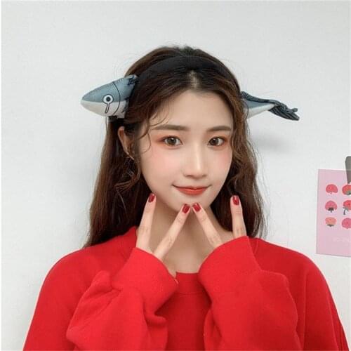 Girl Funny Dislocation Carrot Hairband Salted Fish Wearing Headband Wash Face Non-Slip Headwear Hair Band Soft Wash Face Turban