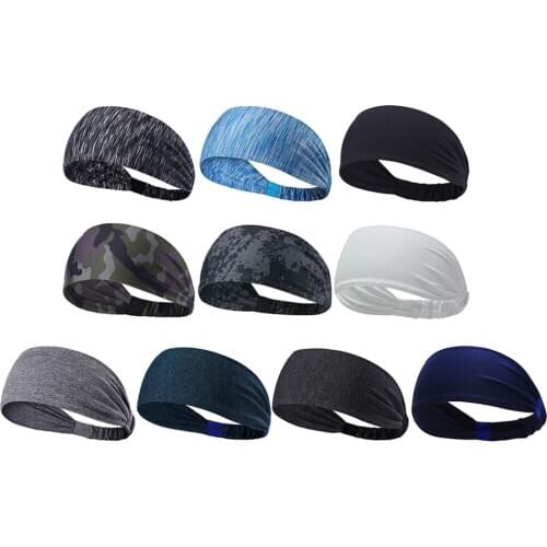 Breathable Absorbent Cycling Yoga Sports Headband Outdoor Cycling Running Fitness Hairband Sweatband Non-slip Bike Men Bandana