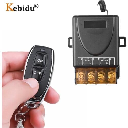 Kebidu 110V 240V 30A Wireless RF Remote Control Switch Receiver + 433MHz Remote Controller Transmitter