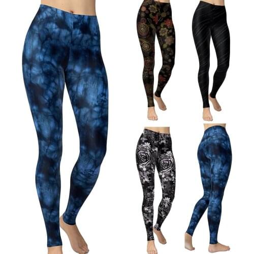 New Fashion Print Leggings Women Slim Fitness High Waist Elastic Workout Legging for Sport Running Pants Booty Push UP Leggings