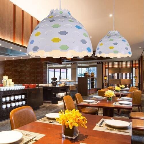 Nordic Creative Color Matte White Chandelier Lamp Modern Restaurant Bar Coffee Shop Fashion Lights