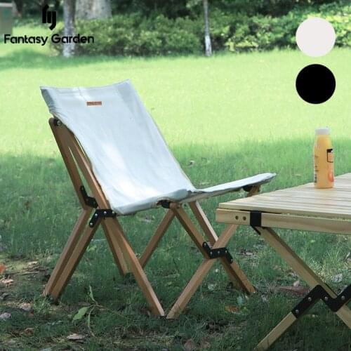 Solid Wood Canvas Folding Chair Portable Outdoor Camping Sketching Leisure Self-Driving Retro Light Stool