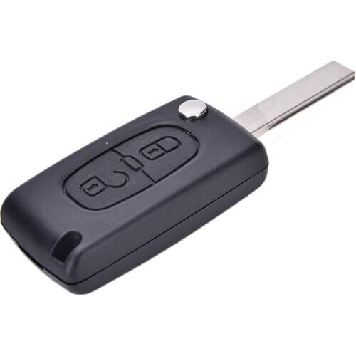 Replacement 2 Button Remote Flip Folding Key Fob Case Shell Blade For PEUGEOT 307 308 107 207 407