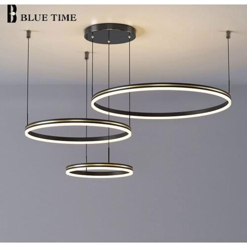 Modern Led Pendant Light 3 Circles 40 60 80cm Hanging Lamp Chandelier Pendant Lamp for Dining room Kitchen Living room Bedroom