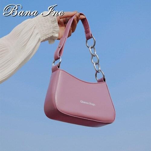 Vintage Hobo Pu Leather Small Shoulder Bags For Women 2021 Bright Color Totes Bag Female Leather Handbag And Purse Ladies Clutch