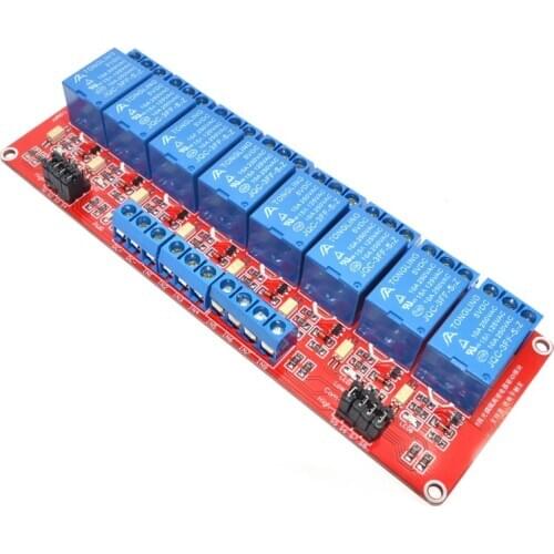 High/Low level trigger 8 channel relay control panel PLC relay 5V module for arduino hot sale in stock.8 road 24V Relay Module