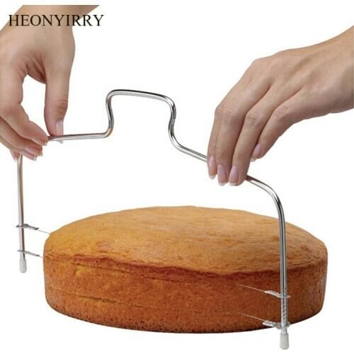 1pcs Cake Leveler Adjustable Stainless Steel Wire Cake Slicer Leveler Pizza Dough Cutter Trimmer Ktchen Accessories Baking Tools
