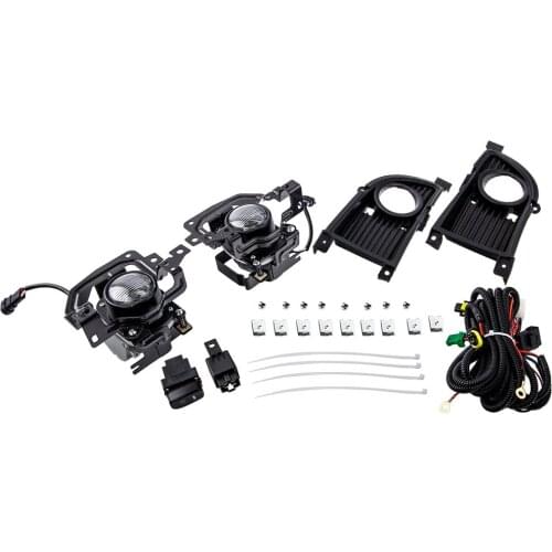 2pcs Fog Lights Clear Driving Lamps Switch+Wiring Kit For Mitsubishi Lancer 2004 2005