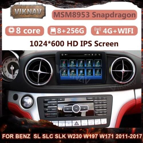 2 din Android 11.0 Car radio audio GPS multimedia player for Mercedes Benz SL SLC SLK W230 W197 W171 2011-2017 Stereo Navi