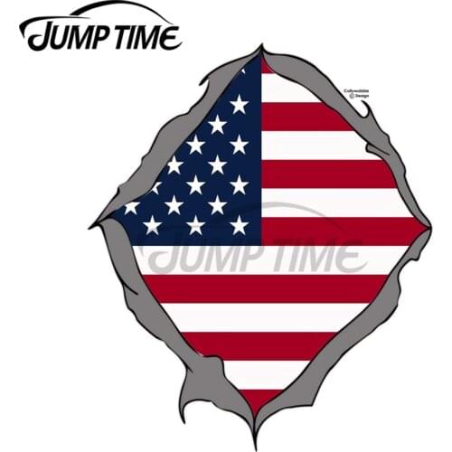JumpTime 13 x7.60cm For Real USA Car Stickers and Decals DIY Bumper Decoration Anime Waterproof Vinyl Decoration