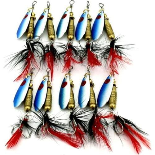 Free shipping 10PC/SET 5 types Fishing Lure spoon peche hard lure fishing articles material SP023