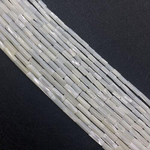 Natural Sea Shell Beads 4x8mm Cylindrical Shape Ladies Fashion Jewelry DIY Handmade Necklace Bracelet Jewelry Accessories