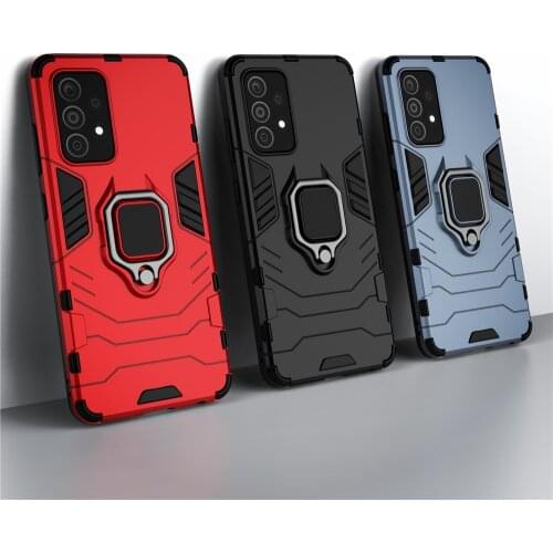 For Samsung Galaxy A52 Armor Ring Stand Holder Phone Cover For Samsung A52 5G SM-A526B 4G SM-A525F Cover 6.5" Shockproof Coque