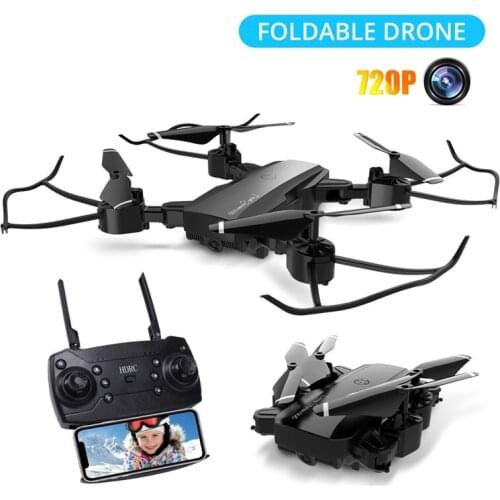 RC Drone Quadcopter 720P HD FPV Camera One-Key Take Off Landing Function Folding Beginner Easy Remote Control Helicopter Toys