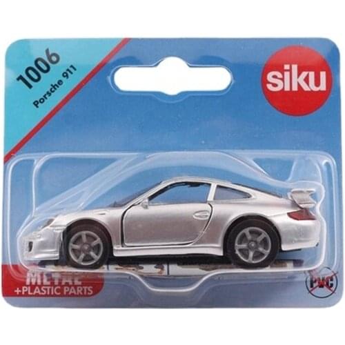 Germany SIKUS 1006 Porsche 911 Silver sports car Openable double door Alloy Car Model kids Toy car Christmas gift