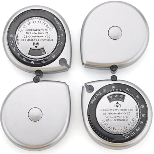 Body Mass Measuring Tape Measure 150cm BMI Calculator - Fitness Weight Loss Muscle Fat Test - Push-Button Retract