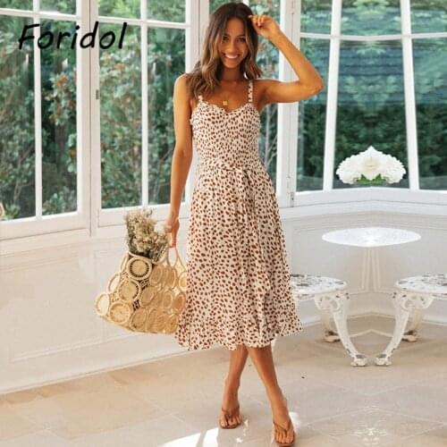 Summer Dress Boho Beach Leopard Print Dresses for Women Clothing Casual Maxi Long Sundress Ruffle Spring Korean Harajuku Dress