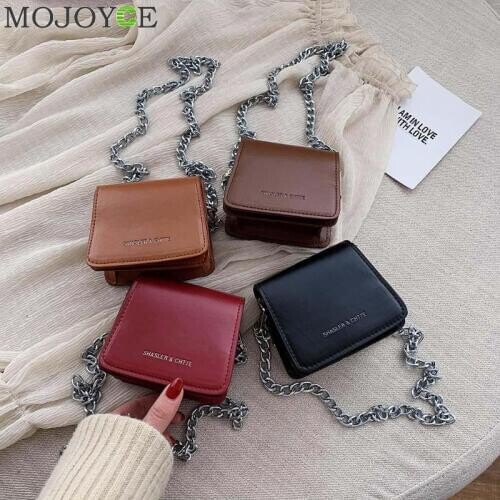 Mini Leather Crossbody Bags for Women Lady Travel Purses Handbags Chain Shoulder Messenger Bag