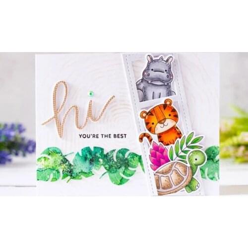 Mmao Crafts Metal Steel Cutting Dies New Hi letter hexagon frame Stencil For DIY Scrapbooking Paper/photo Cards Embossing Dies