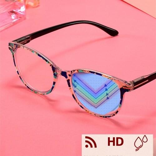 CLARA VIDA Fashion Anti-Blu-ray Reading Glasses Women Comfortable round frame +1.0 +1.5 +2.0 To +4.0