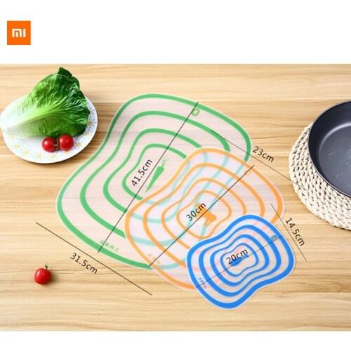 New XiaoMi food grade PP cutting board kitchen plastic cutting fruit board household non-slip slice transparent cutting board