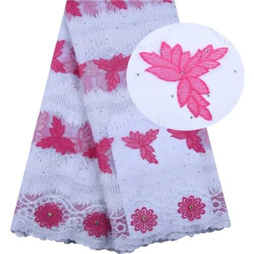 Latest African Lace Fabric 2019 High Quality French Mesh Lace Fabric Stones Nigerian Milk Silk Lace Fabrics For Party Dress 1561