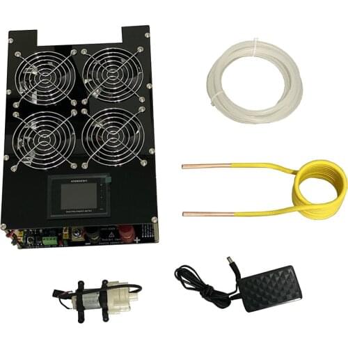 NEW 5000W ZVS Induction Heater High frequency Induction Heating PCB Board Melted Metal + Coil+Pump