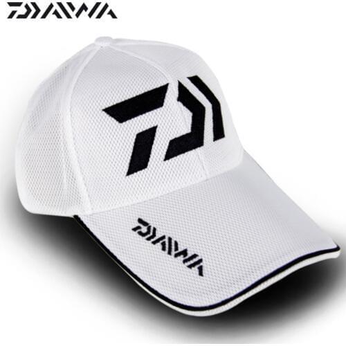 DAIWA Adult Men Adjustable Breathable Fishing Hat Japan Sunshade Sport Baseball Fishermen Hat Black Special Bucket Fishing Caps