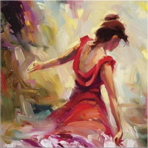 Counted Cross Stitch Kits Needlework Embroidery - Crafts 14 ct Aida DMC Color DIY Arts Handmade Home Decor - Dancer 2