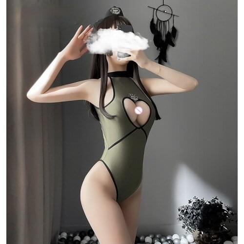 Sexy Lingerie for Women Erotic See Through Body Stocking Womens Sexy Hollow Bodysuit Female Police Instructor Uniform Set