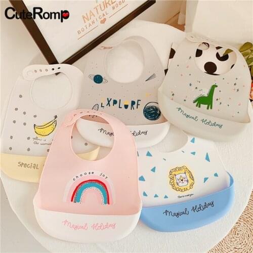 Silicon Breastplate Baby Bib Waterproof Solid Infant Bandana Bibs Adjustable Newborn Feeding Burp Cloth Drooling Scarf Dropship