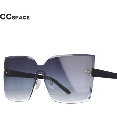 51079 Square Oversized Rimless One Lens Sunglasses Fashion Men Women Shades UV400 Vintage Glasses