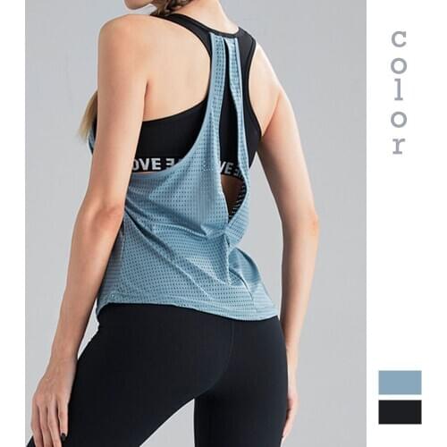 Moonglade Fitness Yoga Sports T-shirt Fake Two-piece Fitness Suit Sleeveless Solid Color Bra Running Quick dry Sports Vest