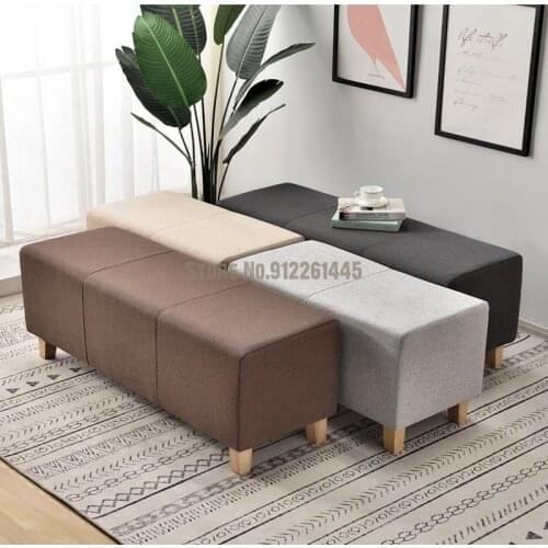 Solid wood storage sofa stool clothing store fitting room shoe changing storage bench simple cloth bed end storage stool