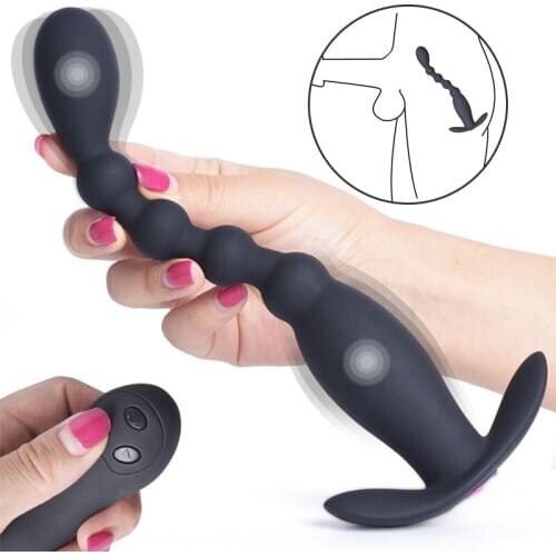 10 Speed Flexible Wireless Remote Anal Beads Dildo Vibrator Butt Plug G-spot Message Prostate Stimulator Sex Toys For Women Men