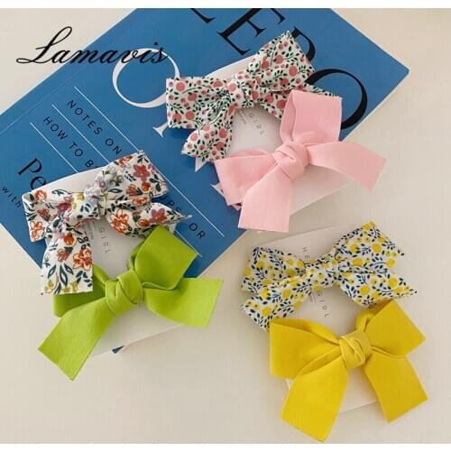 Japan And South Korea Cute Bow Hairpin Plate Hair Accessories Playful Elegant Fashion Floral Hairpin Fabric Fringe Clip