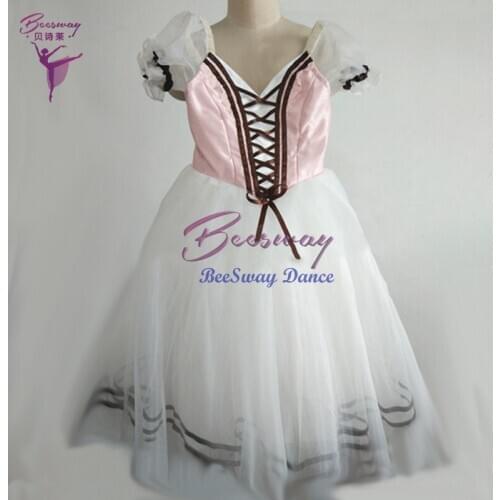 Women pink Professional Ballet long tutu dress Coffee romantic skirt Ballerina Romantic Ballet skirt Custom Made dance skirt