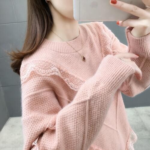 2020 Autumn Winter knitting sweater women New O - neck Cashmere sweater sweater Loose Plus Size fashion pullover women sweater