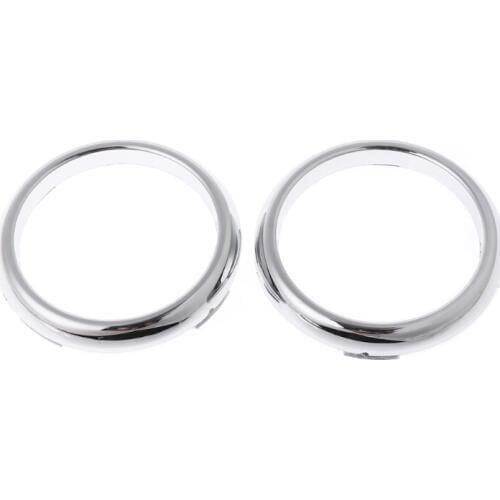 1 Pair ABS Chrome Front Fog Light Lamp Cover Trim