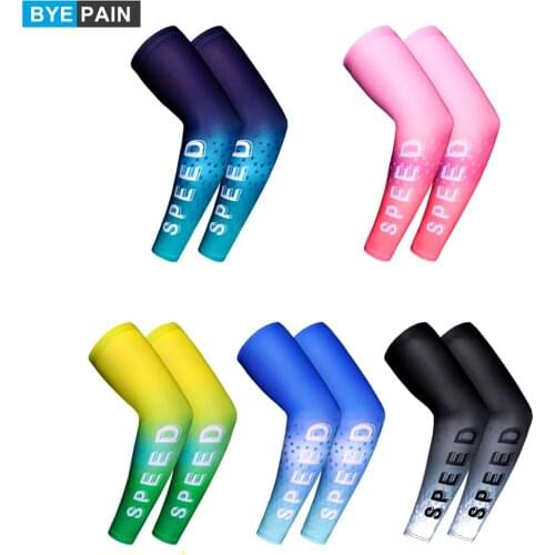 1Pair Arm Sleeves Sun Protection Arm Covers Cooling Ice Silk Sleeves Non-Slip Protective for Running Cycling Driving Sports