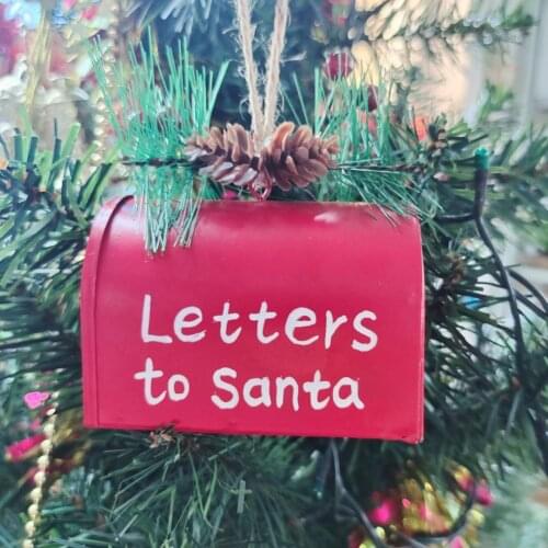 1PC Christmas Supplies Christmas Candy Box Gift Box Craft Iron Storage Box Organizer Tin Box Mailbox Xmas Ornaments paper Box