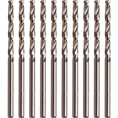 10Pcs/Set 3mm M35 Triangle Shank HSS-Co Cobalt Twist Drill Spiral Bit
