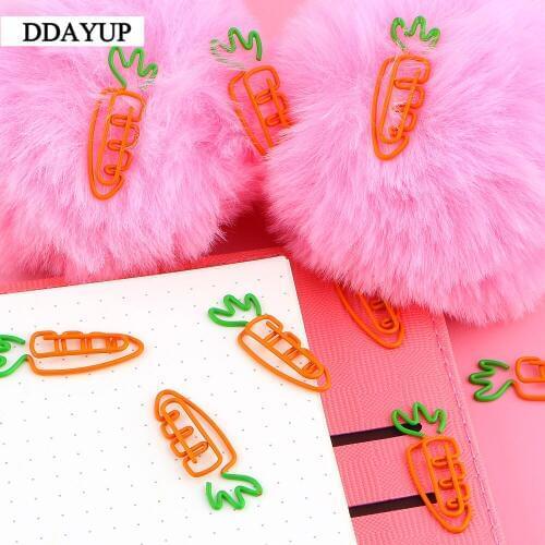 10 Pcs/set Kawaii Cute Metal Vegetable Carrot Radish Clips Fruit Notes Folder Message Photo Paper Clip Stationery Memo Clips