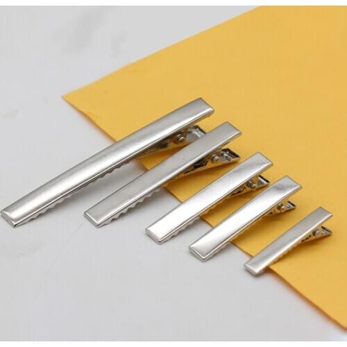 20pcs Flat Single Prong Metal Alligator Hair Clips Hairpins Korker Bow Hair Clip For Hair Hairpins Diy Jewelry Base Accessories