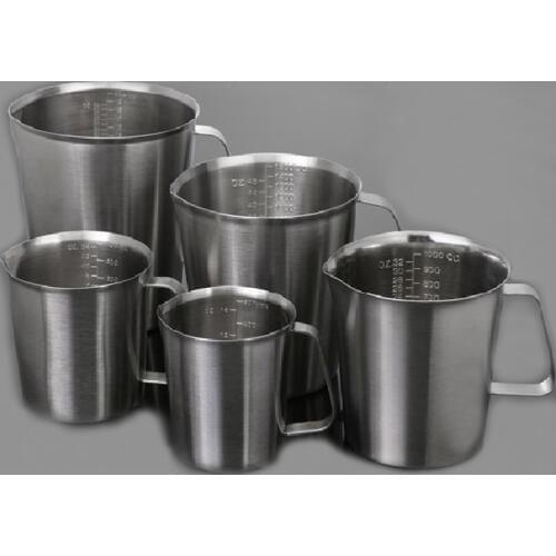 304 Large mouth Stainless steel measuring cup with Handle Graduated beaker laboratory equipment or Kitchen tools
