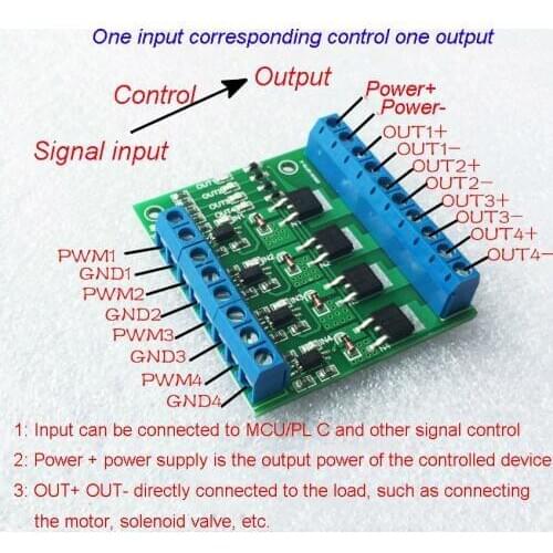 4-8 Channel MOS Tube / FET Module PLC Amplifier Board / Drive Module Optocoupler Isolation DC